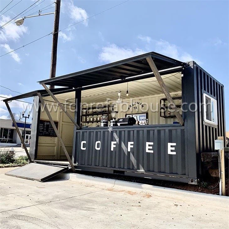 20ft Black Container Coffee Bar