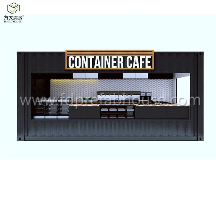 New Black Container Coffee Shop Design